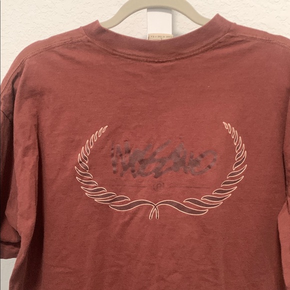 Vintage Messino Orange Red Logo Graphic Short Sleeve Tee Shirt - Picture 5 of 7